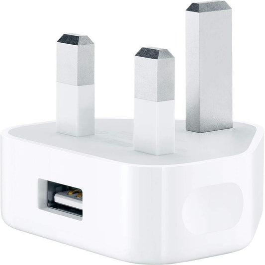 3-Pin Plug Mains Charger Adapter – 1AMP 1000mAh Fast Speed Travel USB Wall Charger Compatible with iPhone, iPad, iPod, Samsung Galaxy Tab, Huawei Tablets, and Other USB Devices